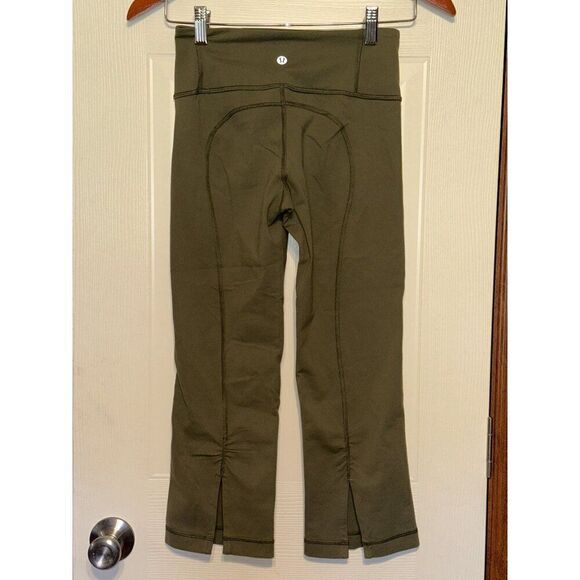 Lululemon Gather And Crow Crop Green Size 2 - Picture 4 of 16